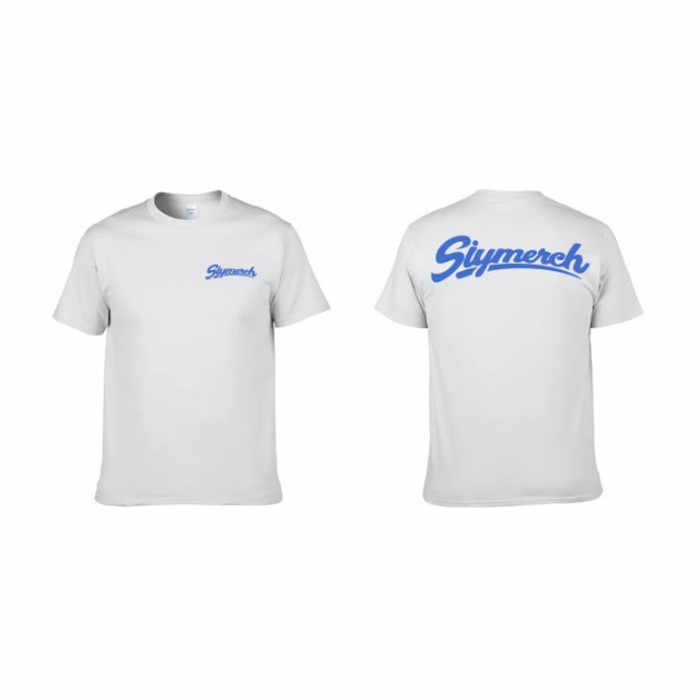 V4 Signature White Tee / Blue Logo
