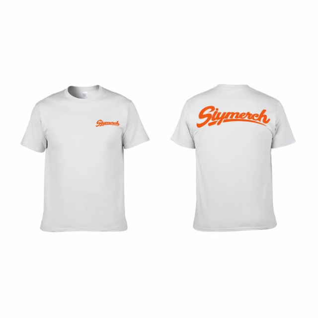 V4 Signature White Tee / Orange Logo