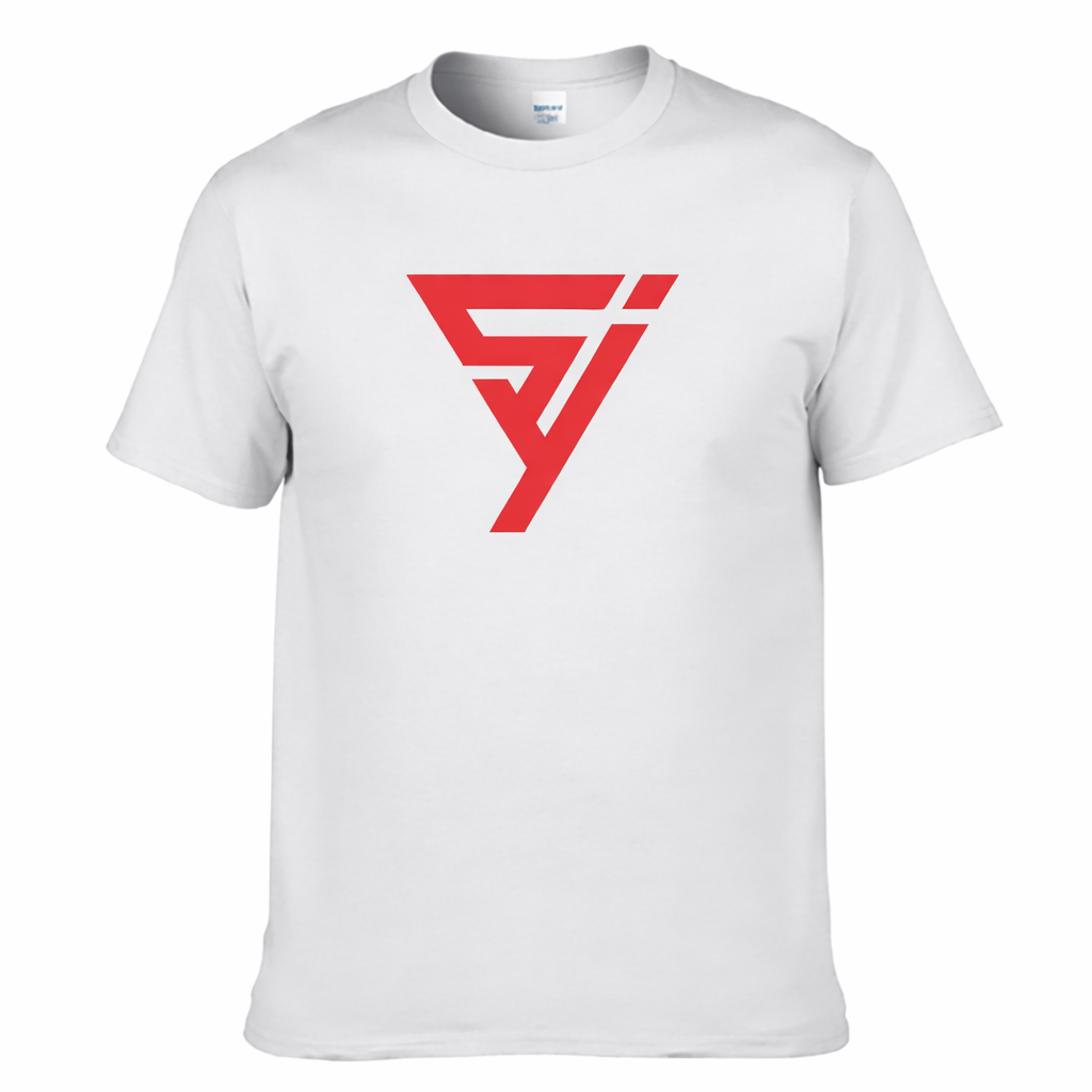 v1 Core Logo Tee (White/Red)